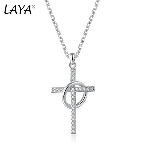 Laia Collier Avec Pendentif En Croix Et Cercle Pour Hommes Et Femmes