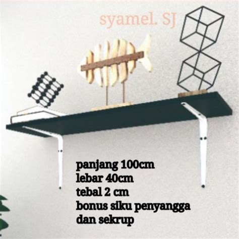 Jual AMBALAN RAK DINDING MINIMALIS DEKORASI DINDING LEBAR 40CM SIKU