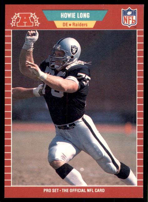 Pro Set Howie Long Los Angeles Raiders Ebay