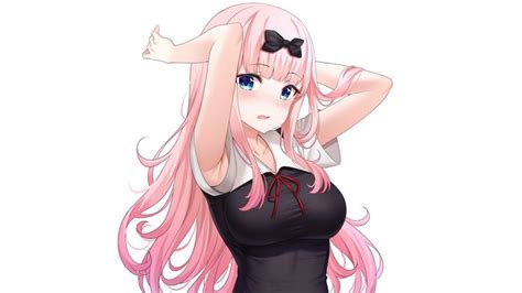 4k Pink Hair Kaguya Sama Love Is War Chika Fujiwara Armpits Arms