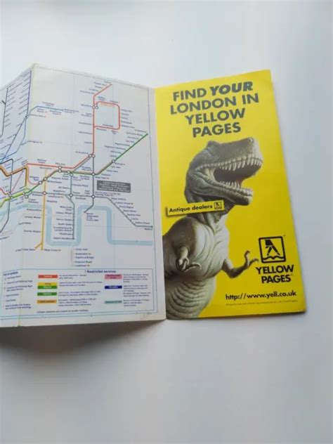 JUNE 1999 LONDON Underground Tube Map Pocket Diagram ANTIQUE DEALERS