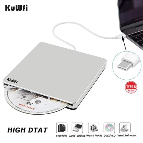 USB C Superdrive External Drive Burner DVD CD VCD Reader +/ RW Rewriter ...