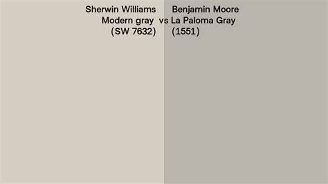 Sherwin Williams Modern Gray SW 7632 Vs Benjamin Moore La Paloma Gray