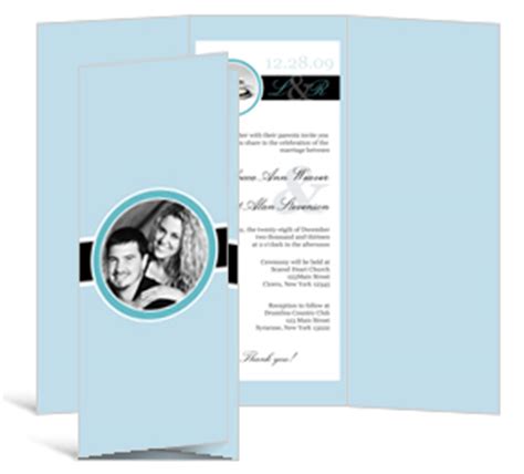 Tri-Fold Wedding Invitation 3.625 x 8.875 , Tri-fold Invitations ...