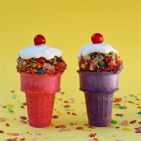 Fruity Pebbles Ice Cream Cone Treats Make Life Lovely