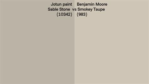 Jotun Paint Sable Stone 10342 Vs Benjamin Moore Smokey Taupe 983