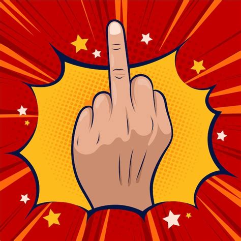 Free Vector Fuck You Symbol In Comic Style