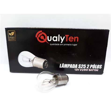 Lâmpada 2 polos halogena 1034 21 5W 12 volts BAY15D unidade Submarino