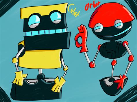 Orbot and Cubot by 24Roses on DeviantArt