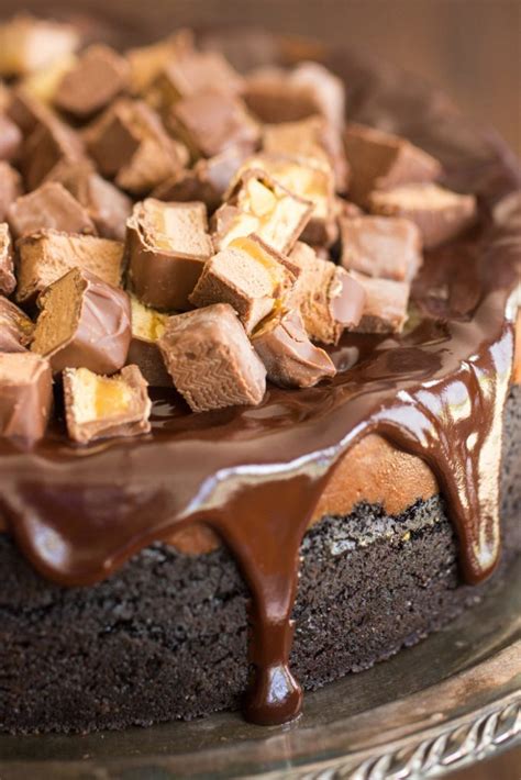 Triple Chocolate Candy Bar Cheesecake The Gold Lining Girl