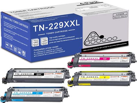 Amazon Pack Tn Xxl Bk C M Y Toner Cartridge Compatible