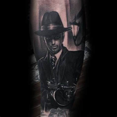 Tommy Gun Gangster Tattoo