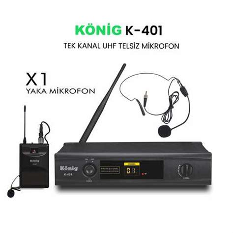 König K 401 Tek Yaka Uhf Telsiz Mikrofon