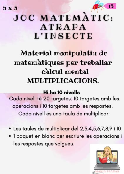 Profes Papel Tijera Joc Matem Tic Atrapa L Insecte Multiplicacions