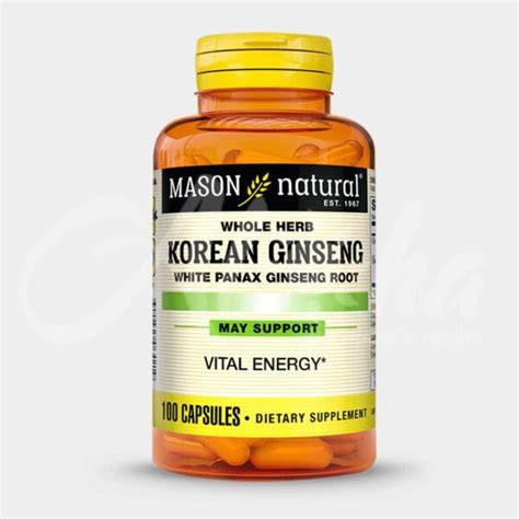 Korean Ginseng Mg Mason Natural Aloha Natura Los Mejores