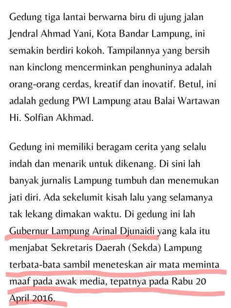 Rudi Valinka On Twitter Ternyata Tahun Gubernur Lampung Ini