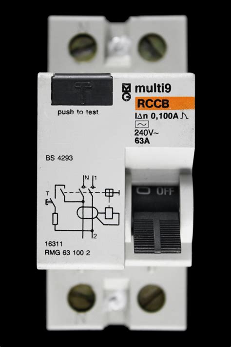 MERLIN GERIN 63 100mA DOUBLE POLE RCCB RCD 16311 RMG 63 100 2 Used