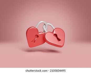 Two Hearts Locked Royalty Free Images Stock Photos Pictures