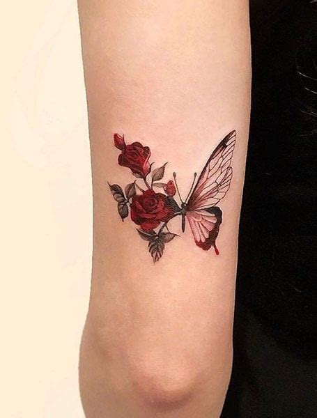 Top Butterfly And Rose Tattoo Best In Cdgdbentre