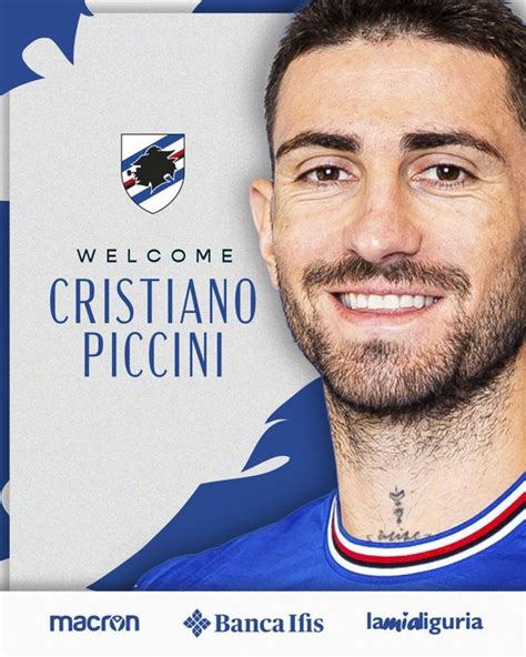 Ufficiale Cristiano Piccini Un Nuovo Giocatore Della Sampdoria