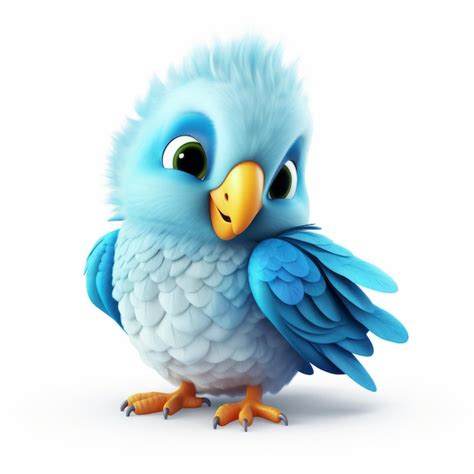 Premium AI Image | Cute Cartoon Bird Illustration With Fluffy Fur In 3d ...