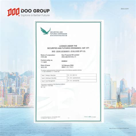 Doo Financial HK Limited Successfully Obtained Hong Kong Securities And