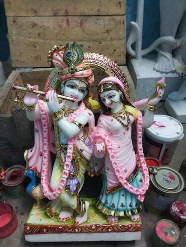 White Marble Krishna Radha Statues At 23000 00 INR In Jaipur Tulsi