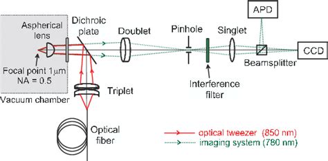 Optical Setup Of The Single Atom Trapping Solid Line And Imaging