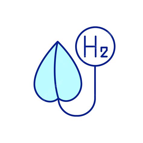 Photobiological Hydrogen Production Rgb Color Icon Hydrogen Plant H2 Vector Hydrogen Plant H2