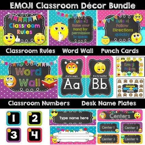 Emoji Classroom Decorations Mega Bundle Editable 320 Pages Etsy