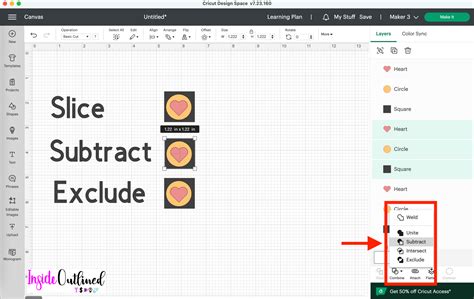 Cricut Design Space Updates Cricut Design Space Combine Tools Unite