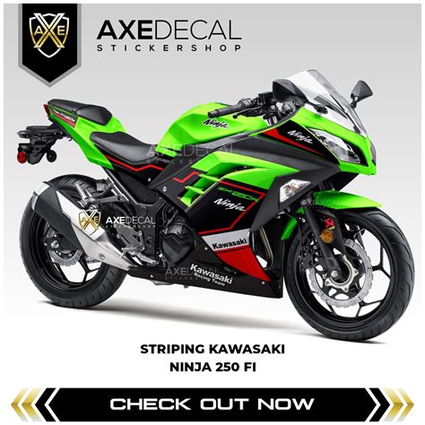 Jual Striping Ninja 250 Fi Livery ZX10R Kawasaki Ninja Fi Stiker