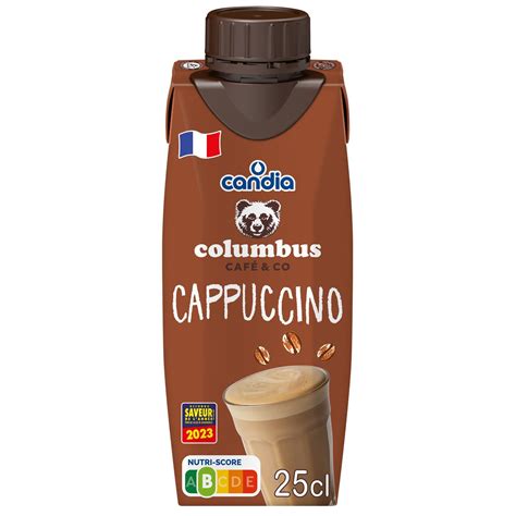 Boisson lactée Cappuccino Columbus CANDIA la brique de 25cL à Prix