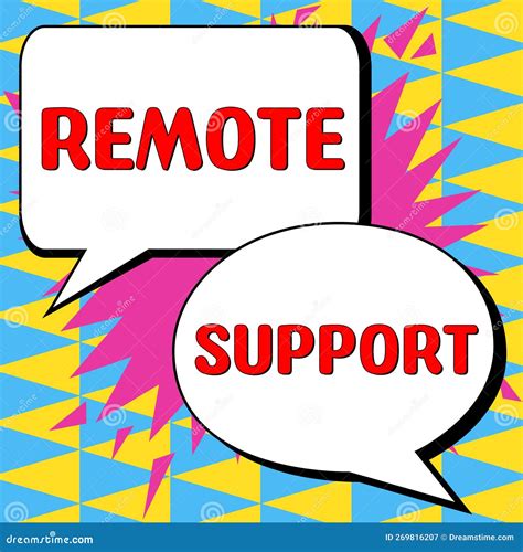 Text Caption Presenting Remote Support Internet Concept Help End Users