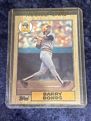 Barry Bonds Topps Rc Rookie Baseball Card Multiple Errors