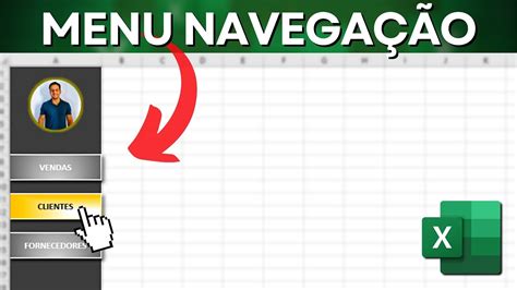 Menu De Navega O Cara De Site No Excel Es Interativos E