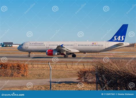 Sas Airbus A Taxiing At Copenhagen Airport Editorial Photo Image