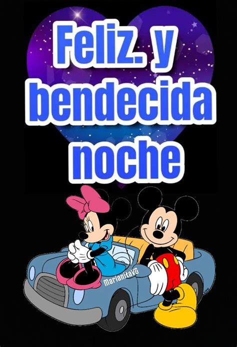 Feliz Noche Minnie Y Mickey Frases De Buenas Noches Para Amigos