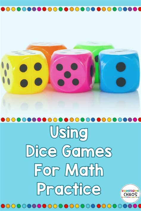 Using Dice Games For Math Practice - Kindergarten Chaos Using Dice ...