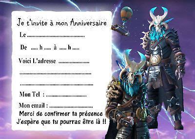 Carte Anniversaire Fortnite Gratuite