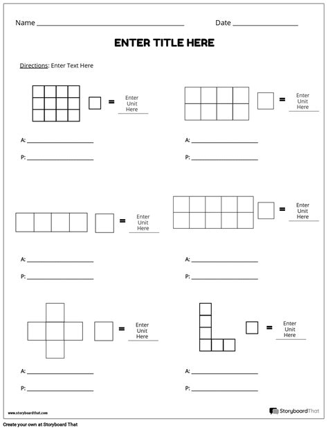 simple blocks based area  perimeter template
