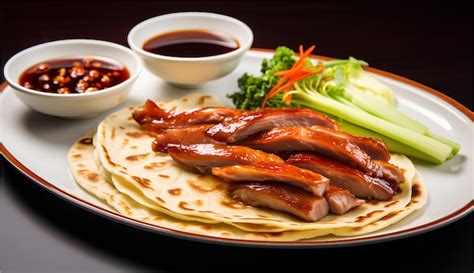 Premium Ai Image Delicious Peking Duck Classic Roasted Duck Dish From