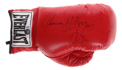 Sugar Ray Leonard Thomas Hearns Signed Everlast Boxing Glove Beckett