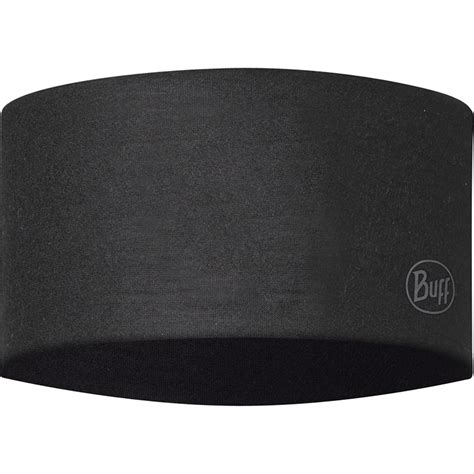 Buff Coolnet Uv Wide Hoffdband Unisex Solid Black Bike