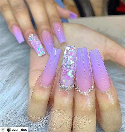 Pintoresetx Purple Acrylic Nails Ombre Acrylic Nails Coffin Nails