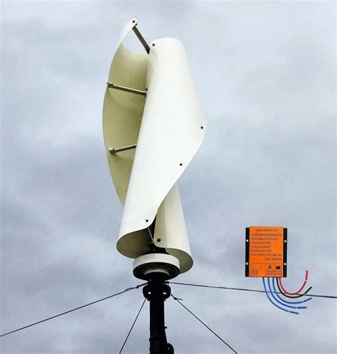 800W Vertikal Windkraftanlage 12V 24V 48V Windturbine Windkraft Mit