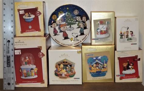 34peanuts34 Hallmark Keepsake Ornaments And Figures Lot Of 8 Items Nib Antique Price Guide