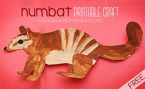 Numbat Printable Craft