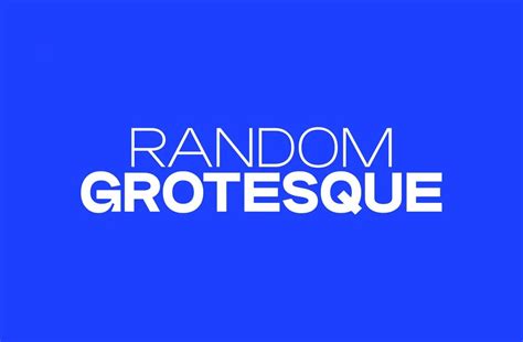 Random Grotesque Font Dafont Free