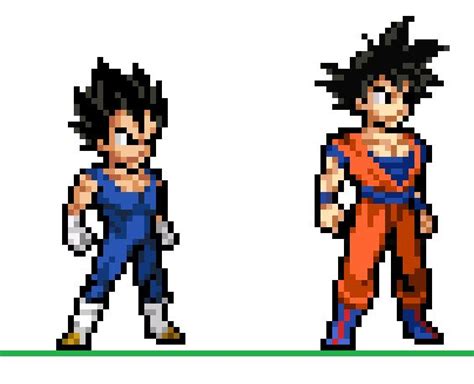 New Goku And Vegeta Sprites By Zenuchiha On Deviantart